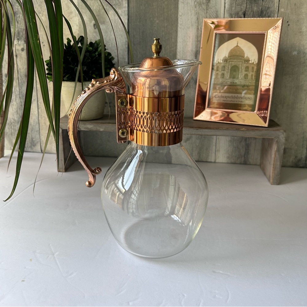 🌴 Vintage Princess House Copper Brass Coffee/Tea Carafe